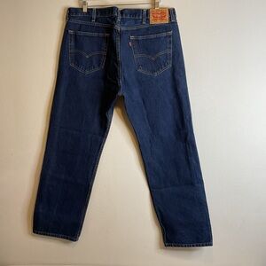 Levi's 505 Regular Fit‎ Dark Wash Blue Jeans 100% Cotton Size 40x30